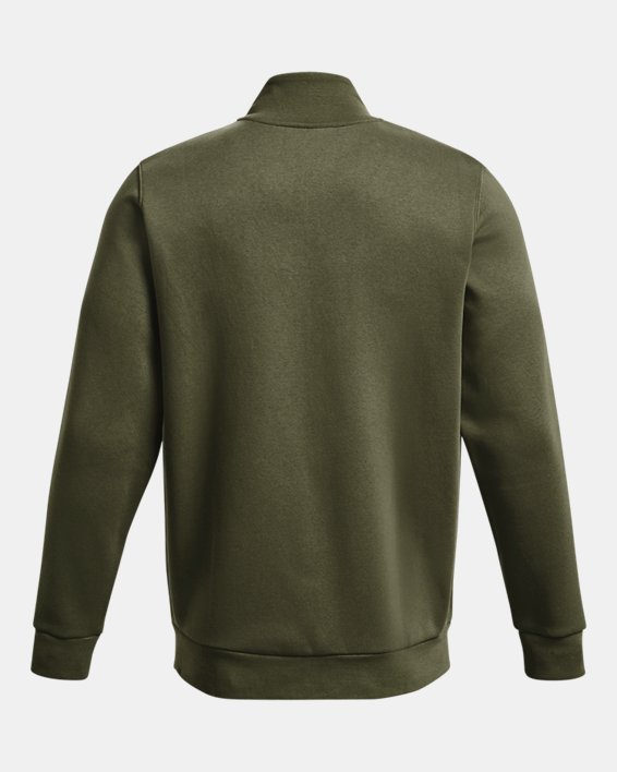 Men's UA Essential Fleece Track Jacket, Green, pdpMainDesktop image number 5